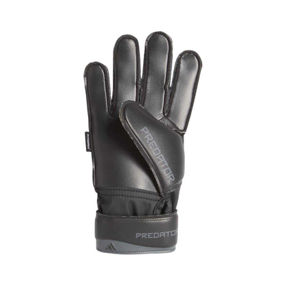 Black - Side - Adidas Childrens-Kids Predator Match Fingersave Football Goalkeeper Gloves
