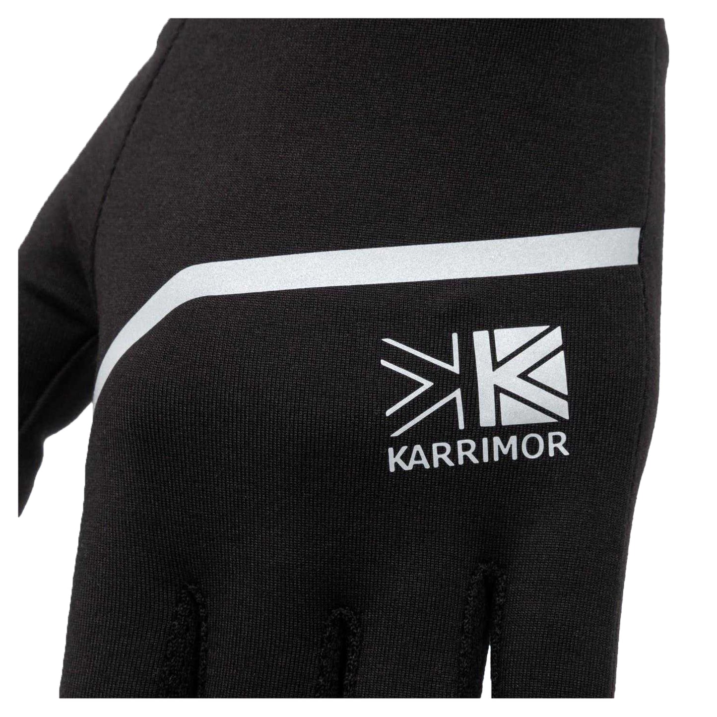 Black - Pack Shot - Karrimor Womens-Ladies Touch Screen Running Gloves