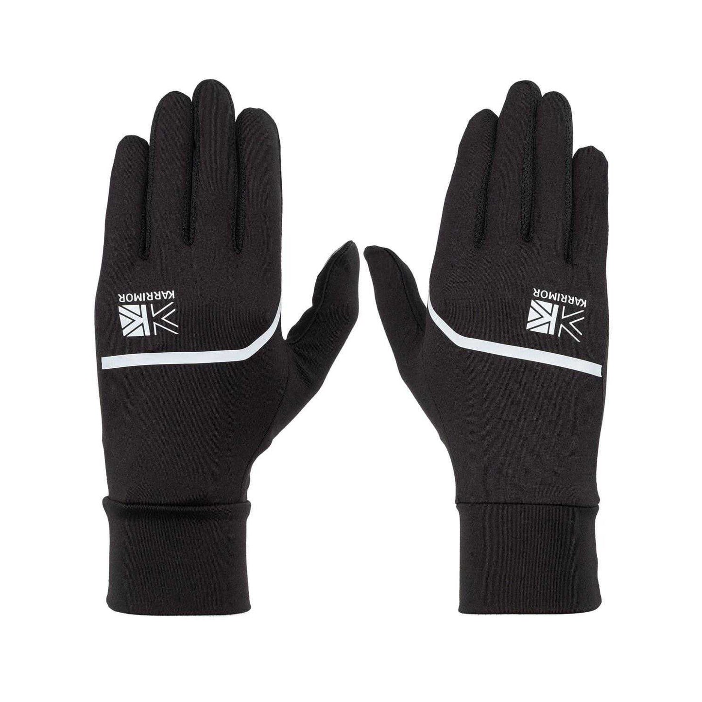 Black - Front - Karrimor Womens-Ladies Touch Screen Running Gloves