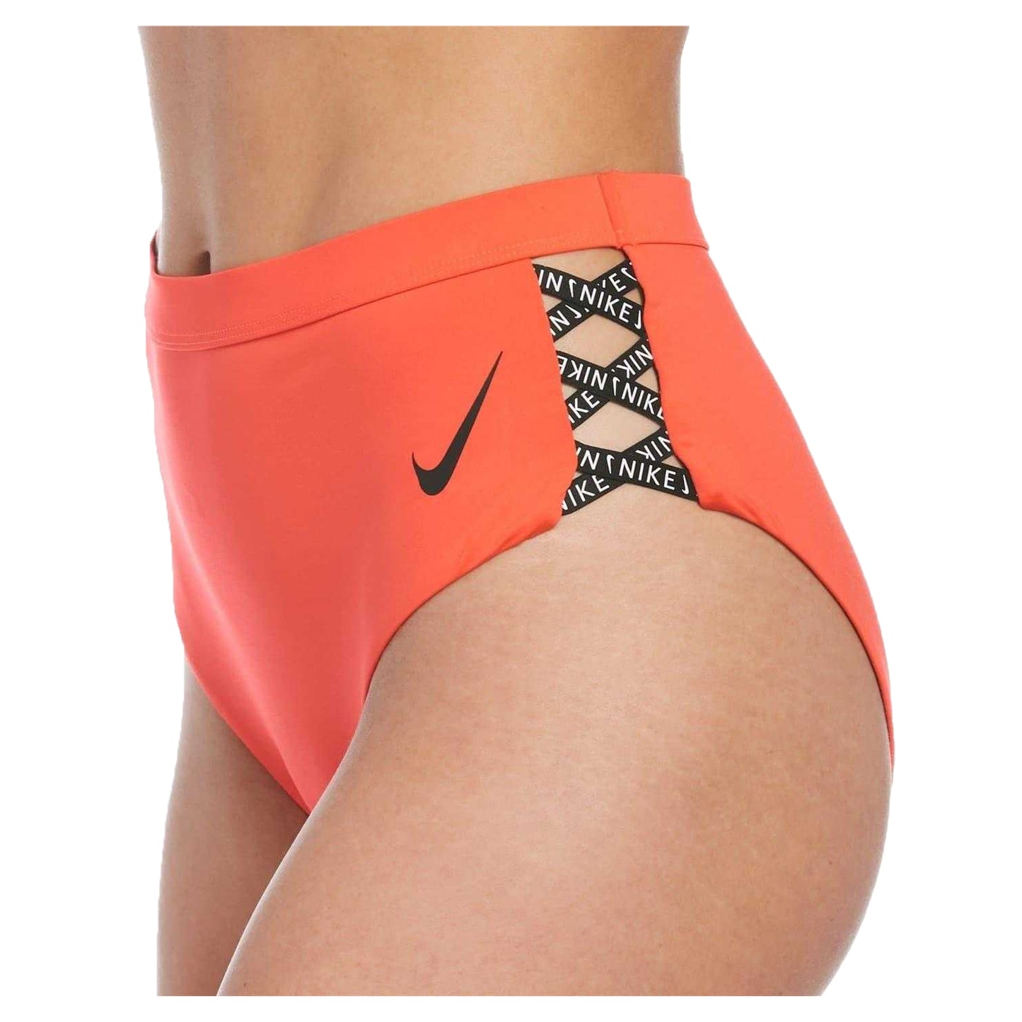 Bright Crimson - Back - Nike Womens-Ladies High Waist Bikini Bottoms