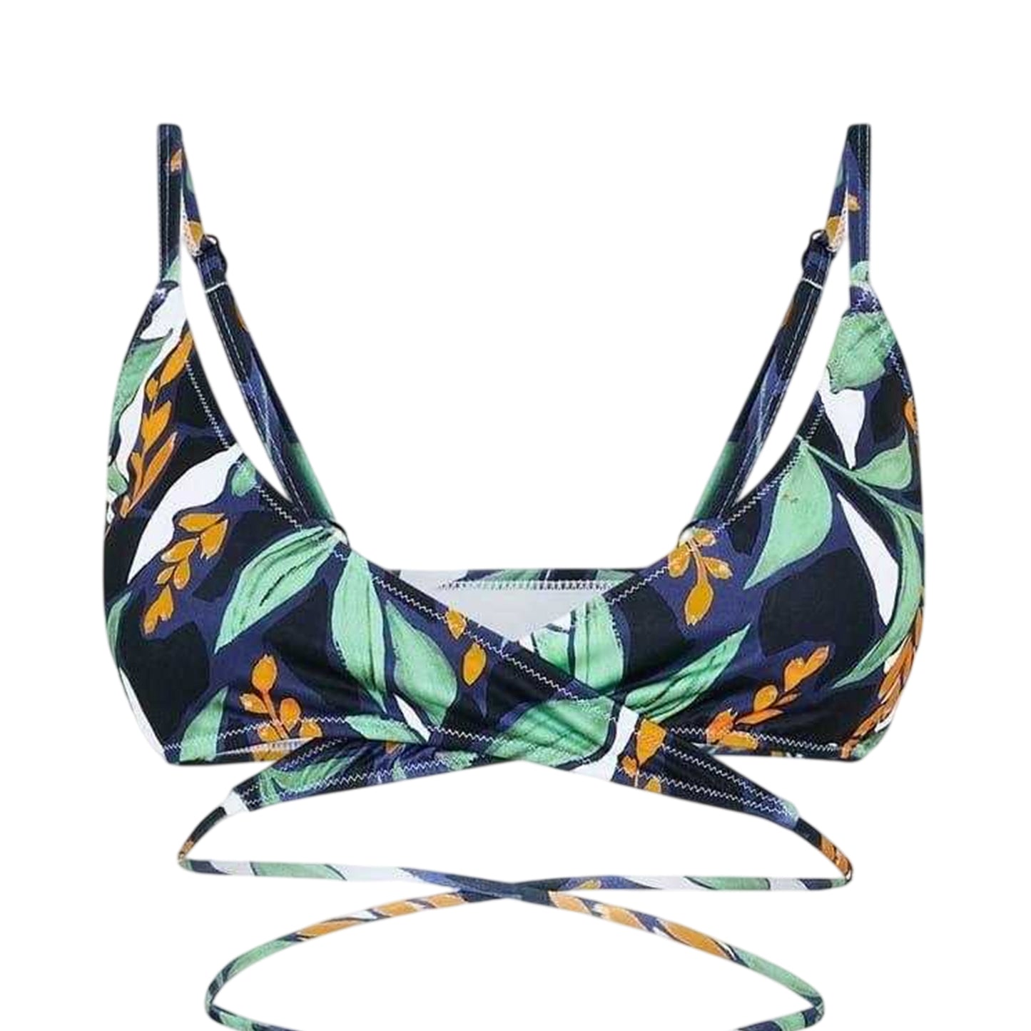 Multicoloured - Back - Hugo Womens-Ladies Bio Floral Bikini Top