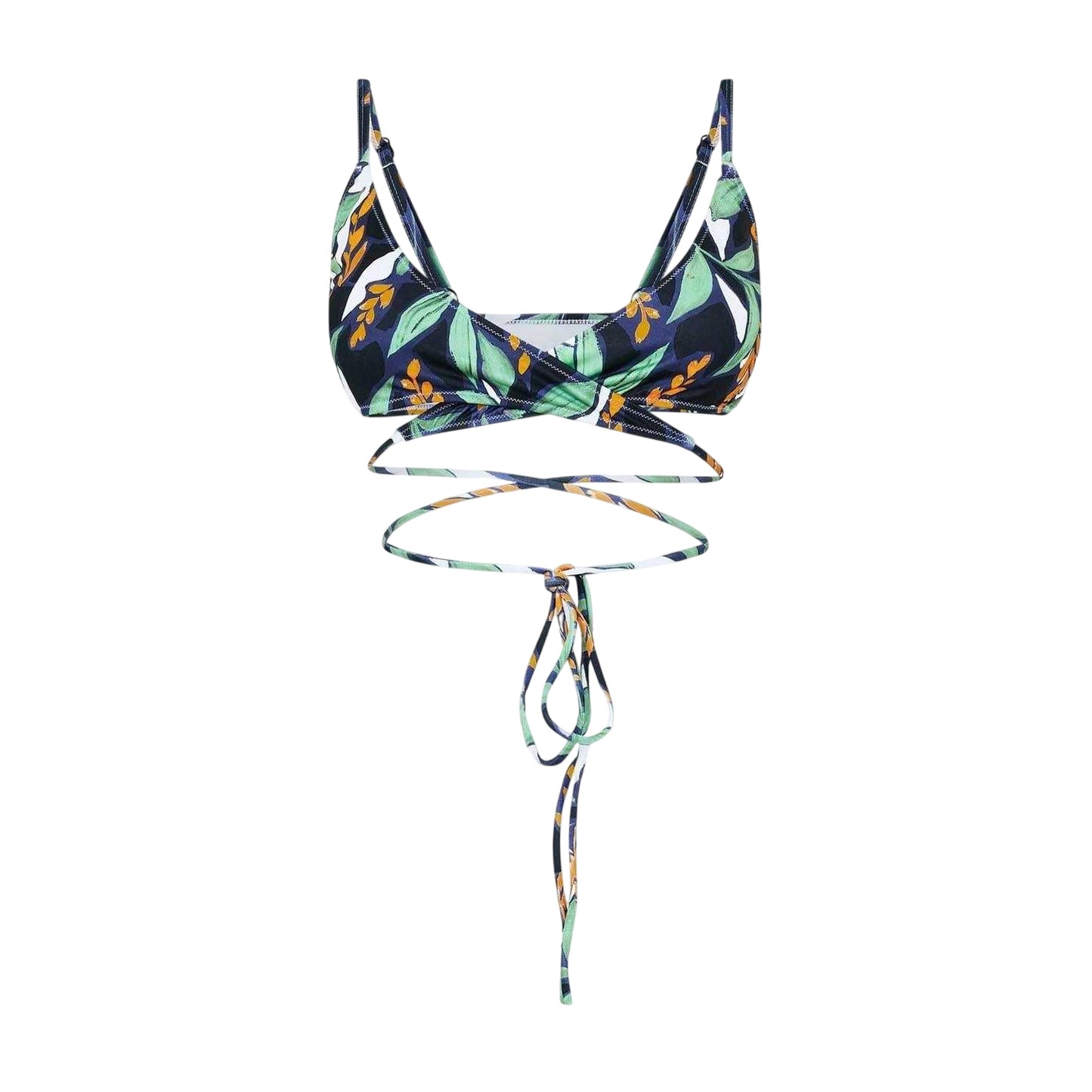 Multicoloured - Front - Hugo Womens-Ladies Bio Floral Bikini Top