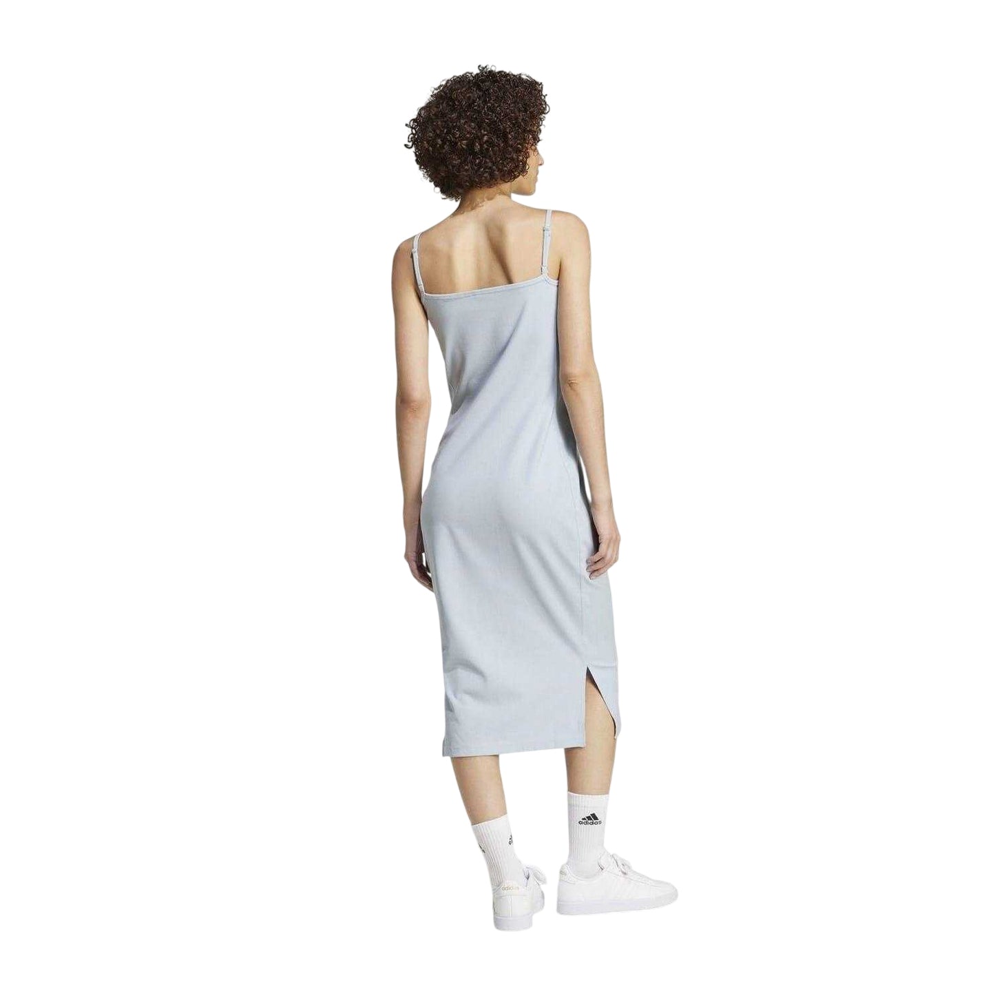 Blue - Back - Adidas Womens-Ladies All SZN Cotton Midi Dress