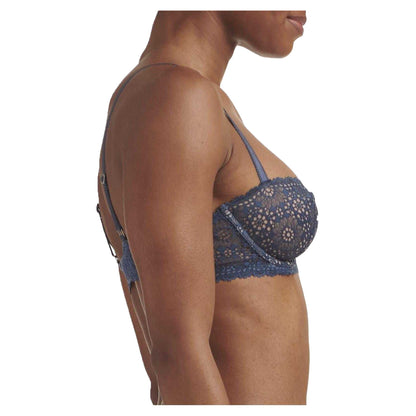 Denim - Side - Ralph Lauren Womens-Ladies Floral Lace Bra