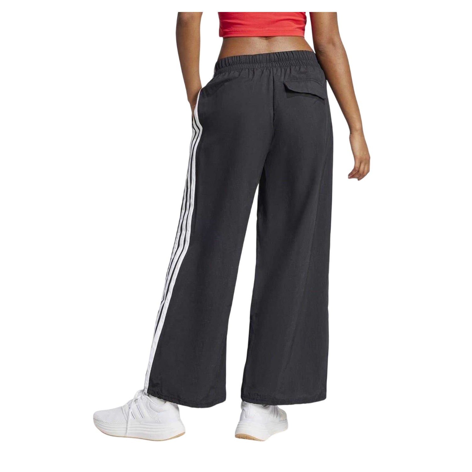 Black-White - Back - Adidas Womens-Ladies Essentials Tracksuit Bottoms