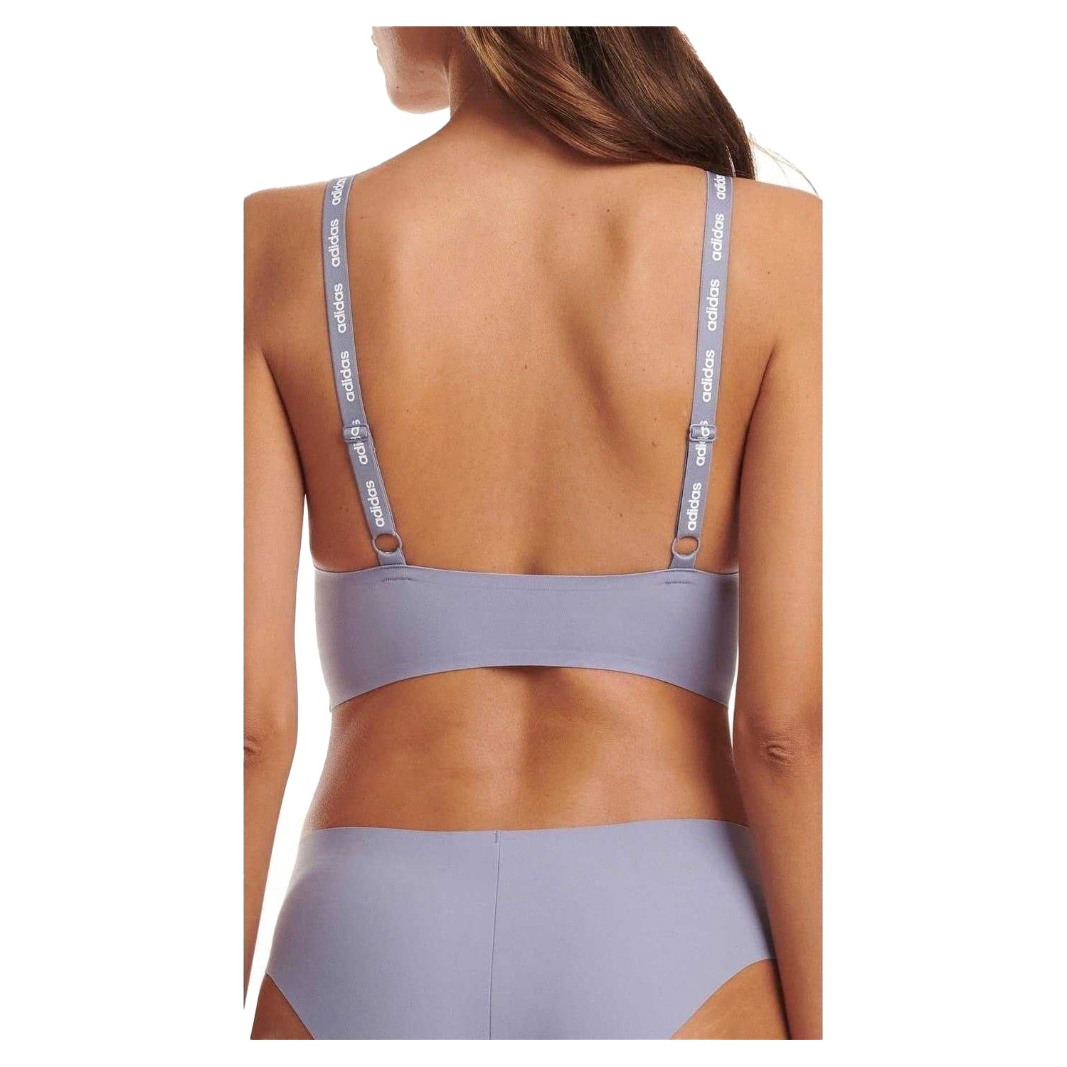 Grey Blue - Back - Adidas Womens-Ladies Active Micro Flex Bralette