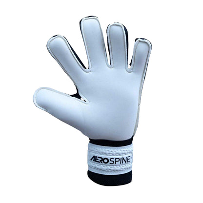 White-Black - Side - Sondico Childrens-Kids Aerospine Goalkeeping Goalkeeper Gloves