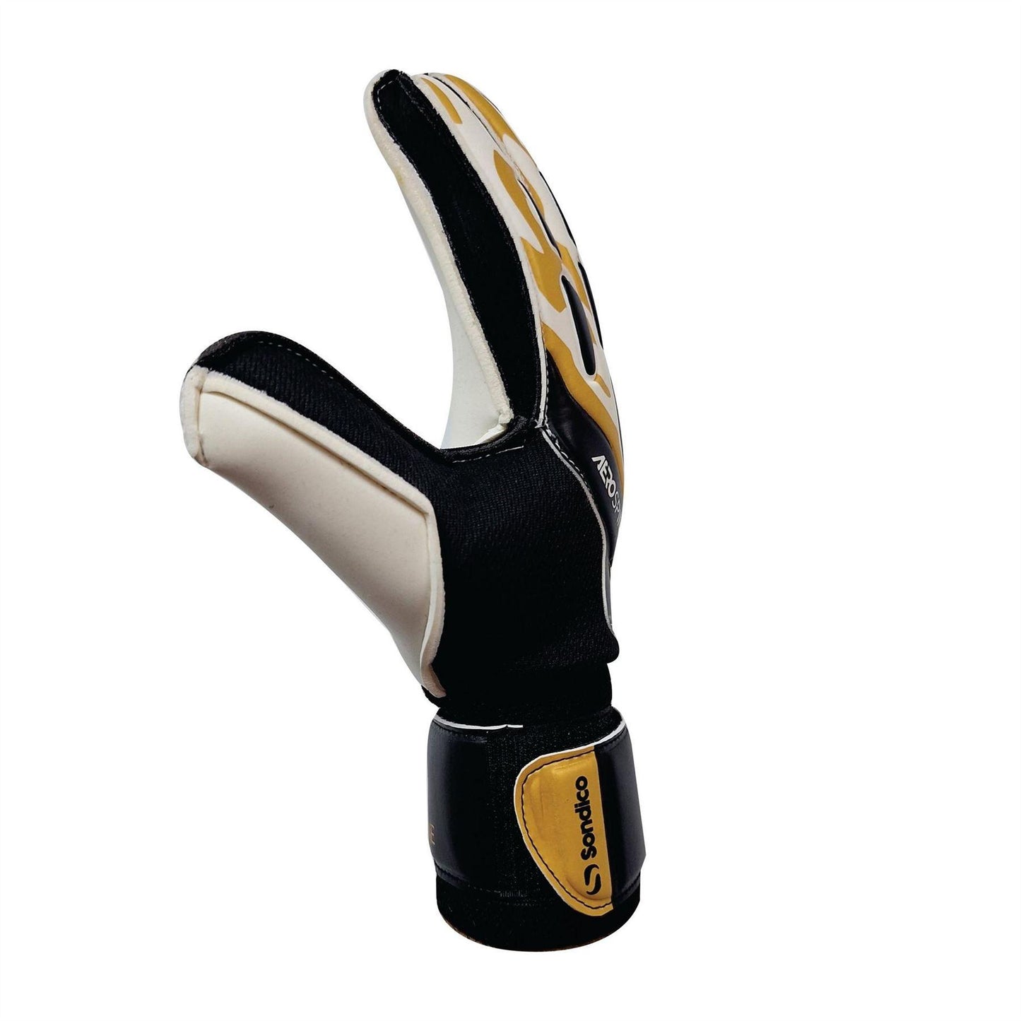 Black-Gold - Lifestyle - Sondico Unisex Adult Aerospine Goalkeeper Gloves