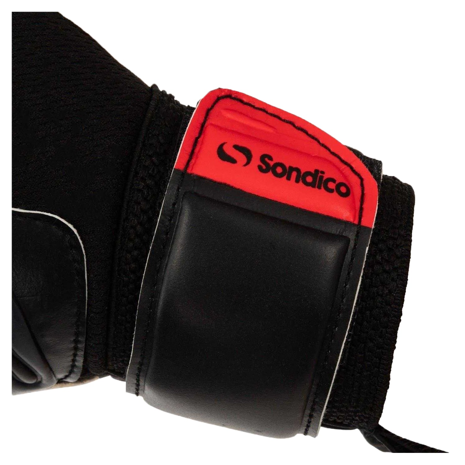 Black-Red - Back - Sondico Unisex Adult Aerospine Goalkeeper Gloves