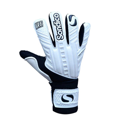 White-Black - Back - Sondico Unisex Adult Aerospine Goalkeeper Gloves