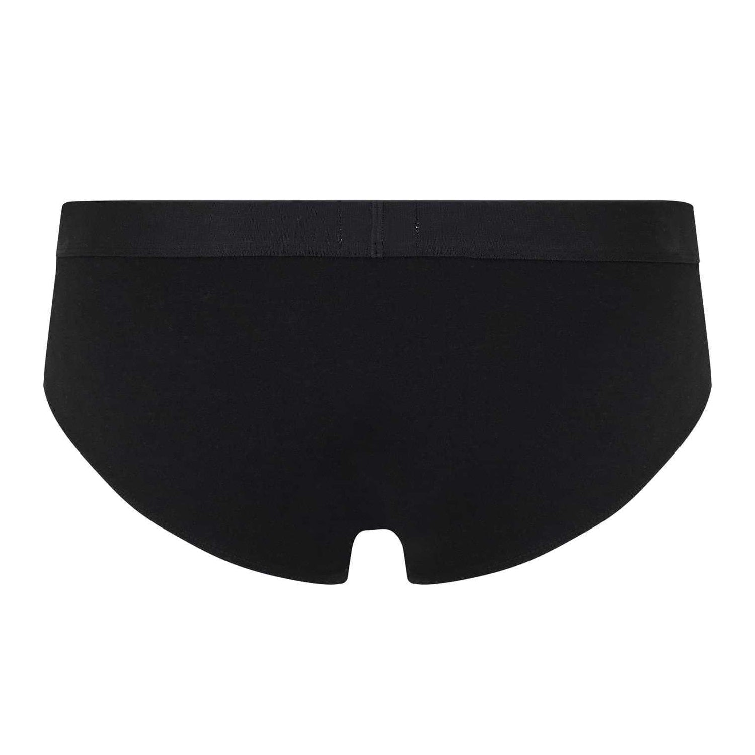 Black - Back - Boss Mens Logo Cotton Briefs (Pack of 3)