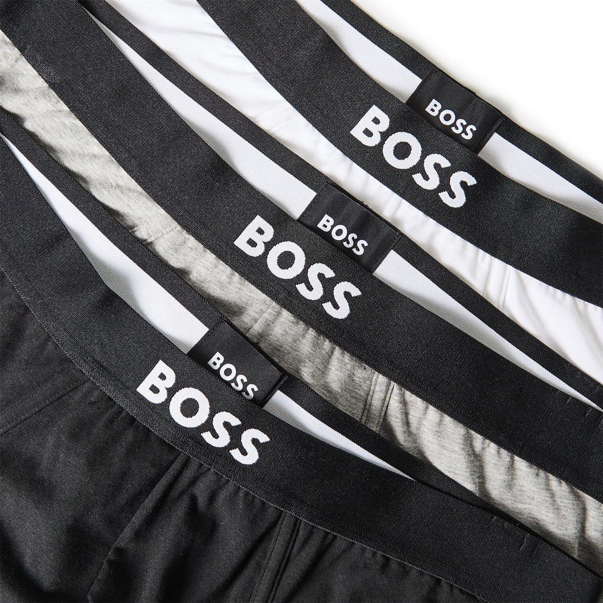 Two Tone Blue - Front - Boss Mens Logo Cotton Briefs (Pack of 3)
