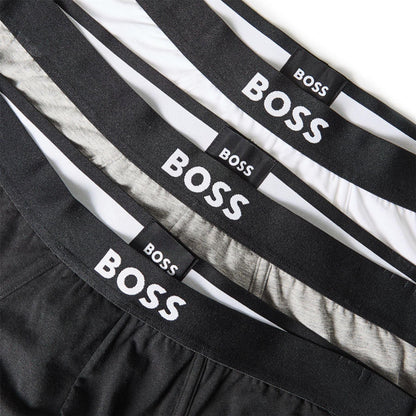 Two Tone Blue - Front - Boss Mens Logo Cotton Briefs (Pack of 3)