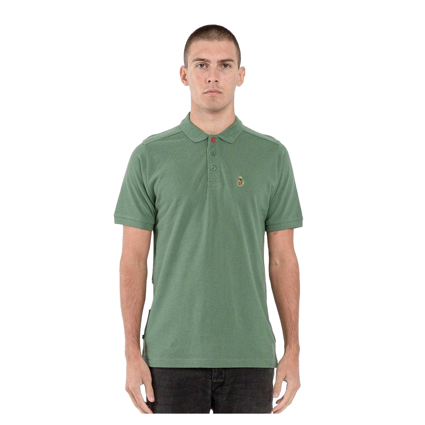 Green - Side - Luke 1977 Mens Robbie Embroidered Logo Regular Polo Shirt