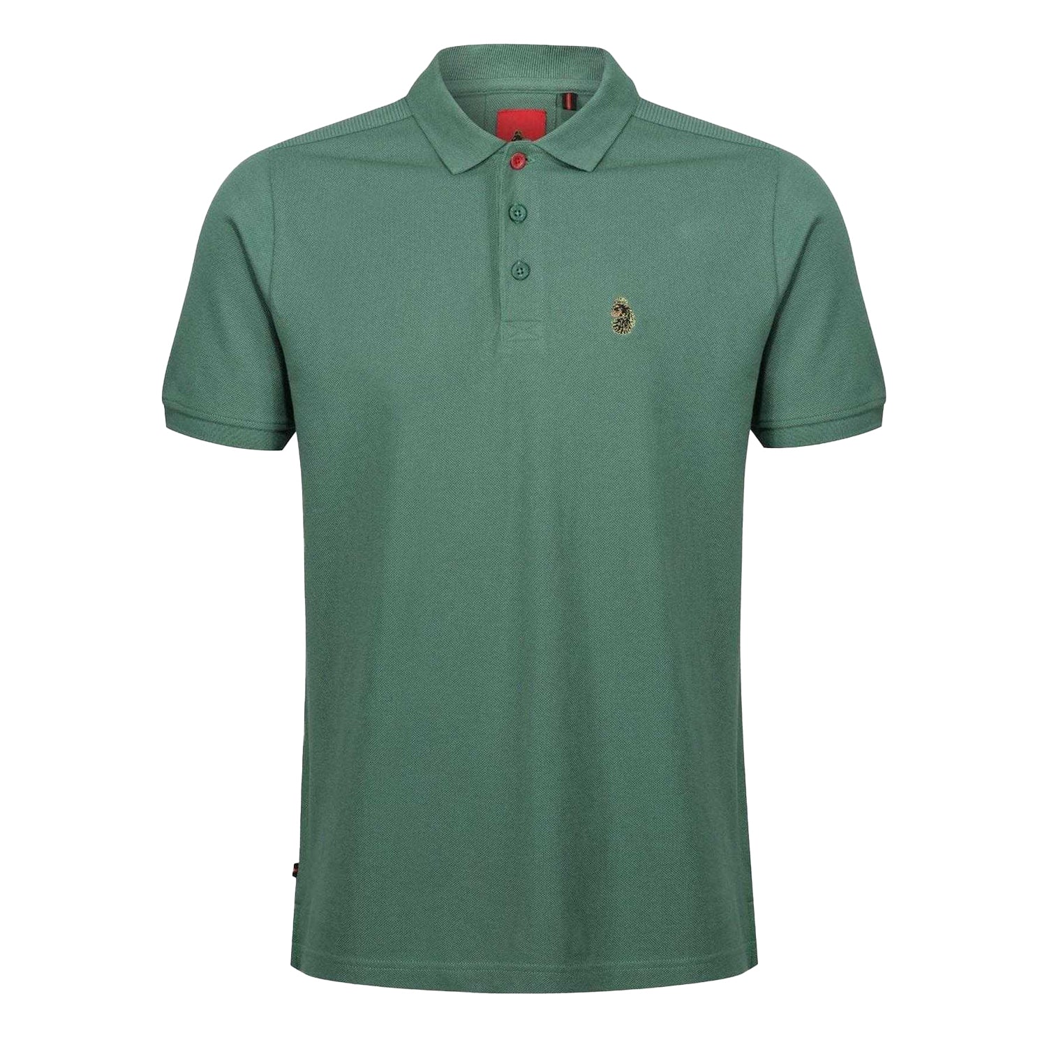 Green - Front - Luke 1977 Mens Robbie Embroidered Logo Regular Polo Shirt