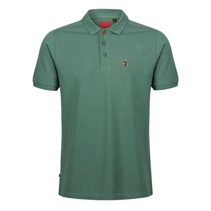Green - Front - Luke 1977 Mens Robbie Embroidered Logo Regular Polo Shirt