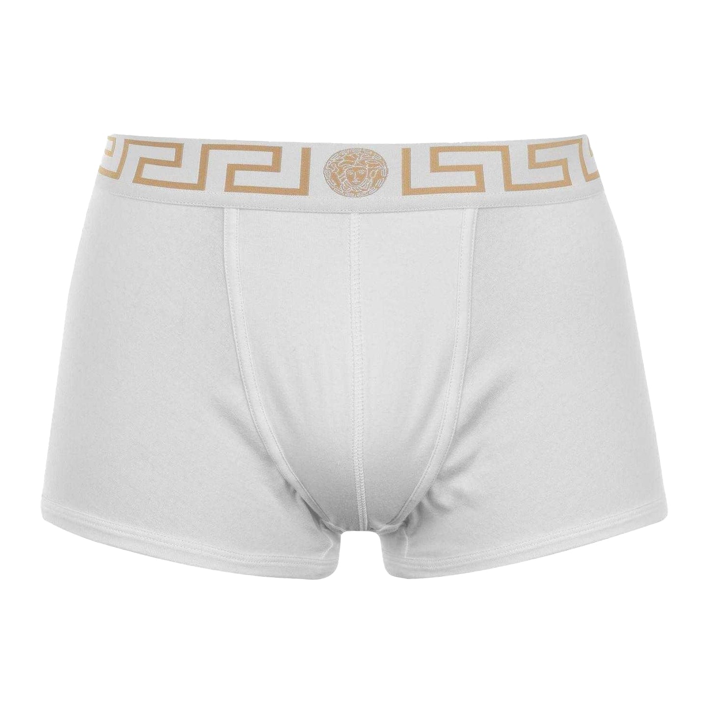Black-White - Back - Versace Mens Greca Cotton Underwear (Pack of 2)