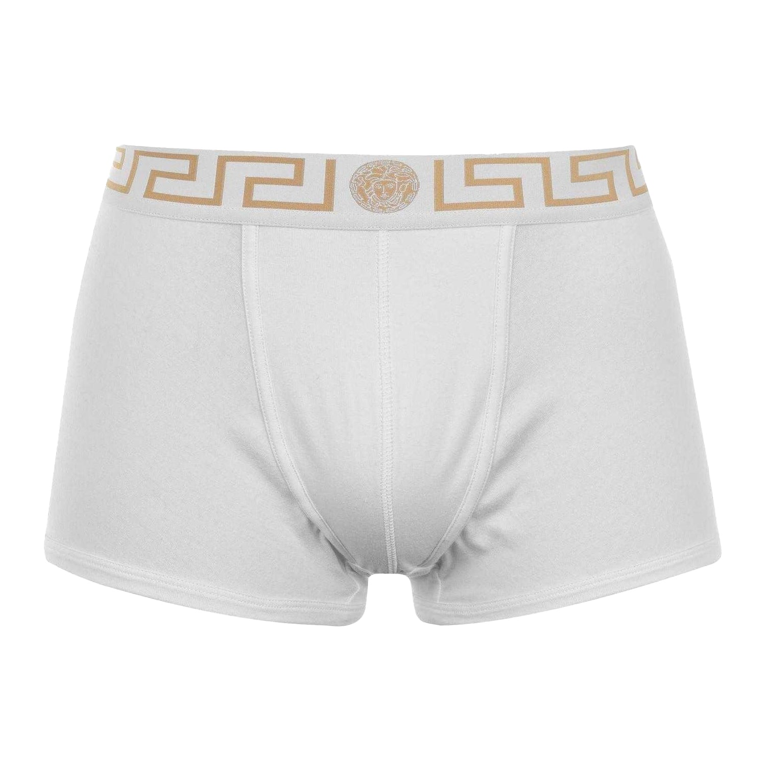 Black-White - Back - Versace Mens Greca Cotton Underwear (Pack of 2)