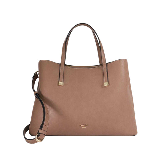 Taupe - Front - Dune London Womens-Ladies Dorieo Everyday Tote Bag