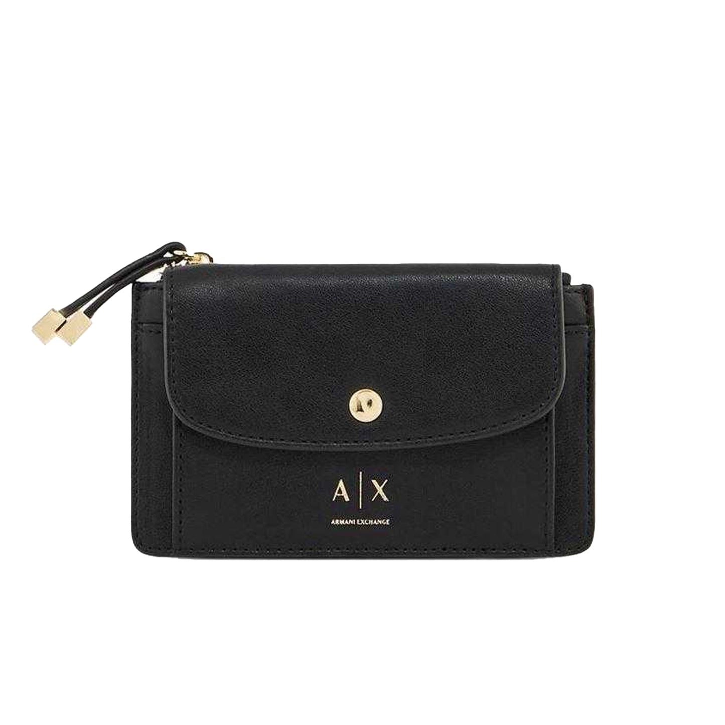 Black - Front - Armani Exchange Womens-Ladies Minimalist Card Holder