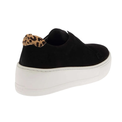 Black - Back - Dune London Womens-Ladies Ethoss Leather Platform Trainers