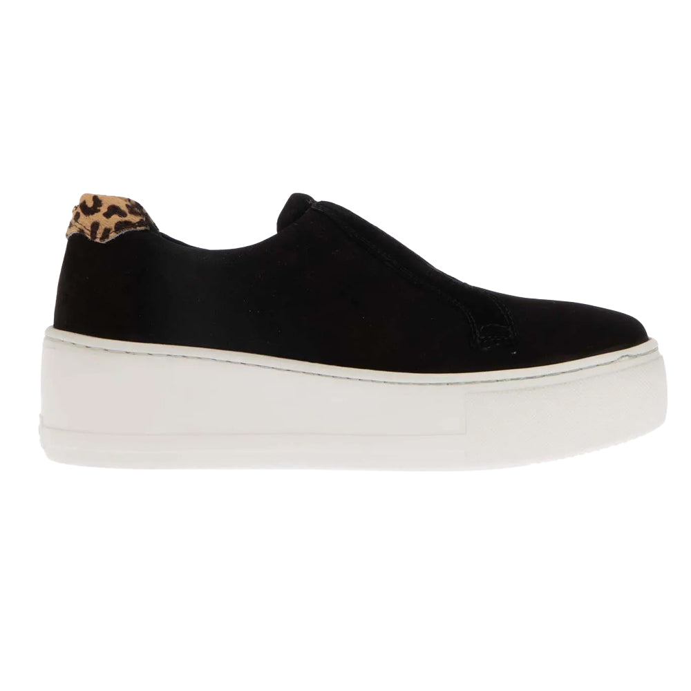 Black - Side - Dune London Womens-Ladies Ethoss Leather Platform Trainers