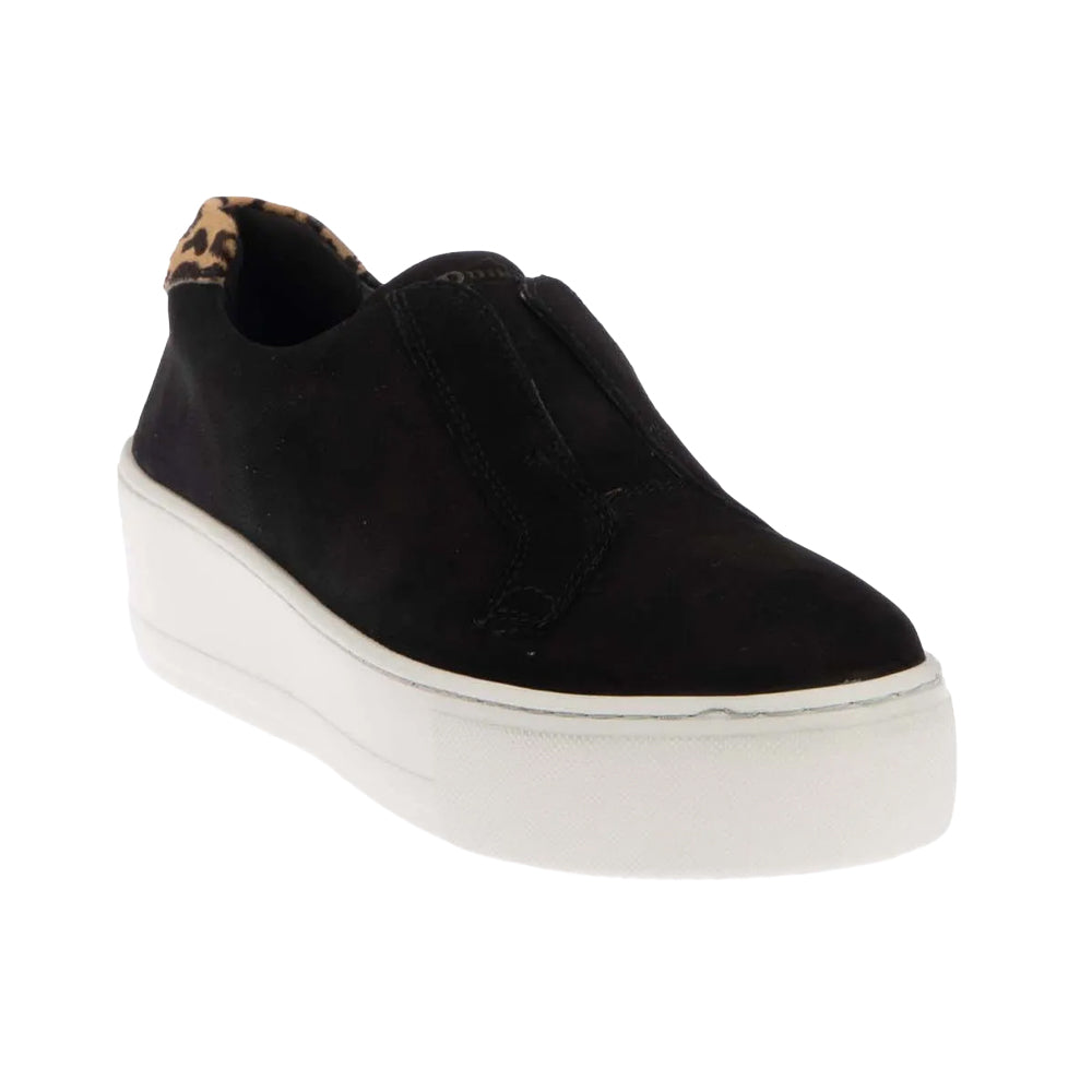 Black - Front - Dune London Womens-Ladies Ethoss Leather Platform Trainers