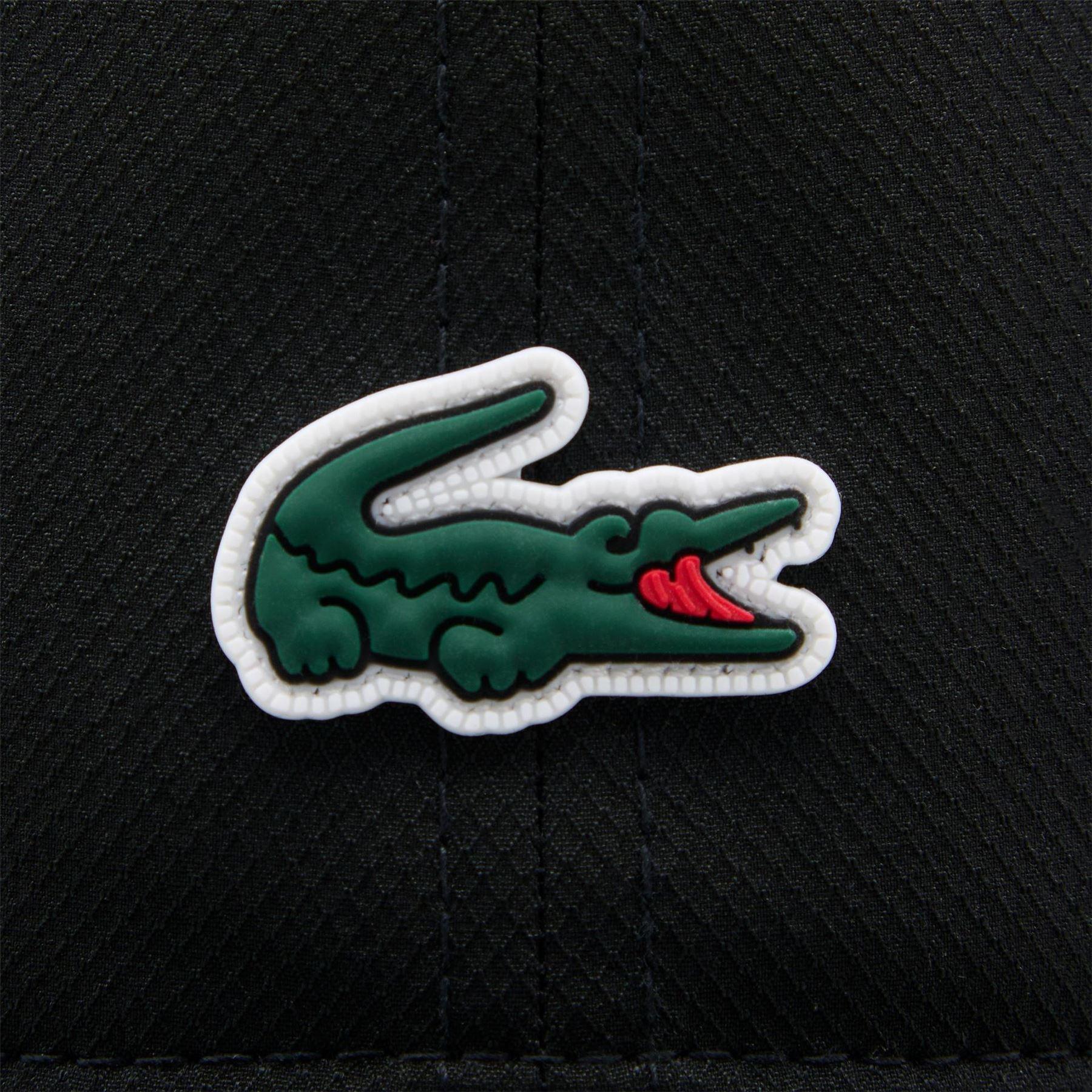 Black - Side - Lacoste Childrens-Kids Logo Dobby Baseball Cap