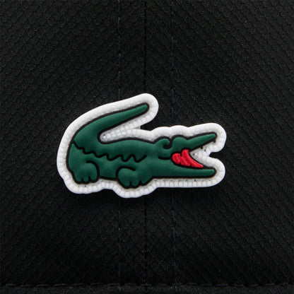 Black - Side - Lacoste Childrens-Kids Logo Dobby Baseball Cap