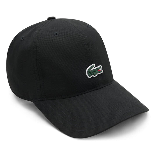 Black - Front - Lacoste Childrens-Kids Logo Dobby Baseball Cap