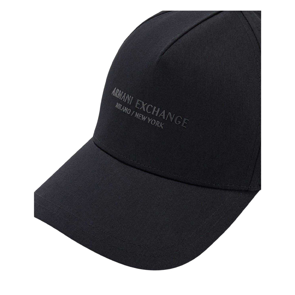 Navy - Side - Armani Exchange Mens Logo Snapback Cap