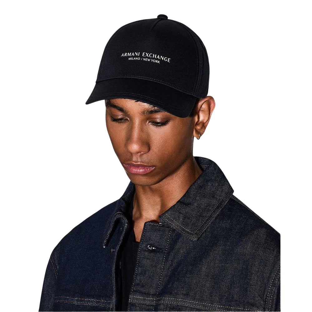 Navy - Lifestyle - Armani Exchange Mens Logo Snapback Cap