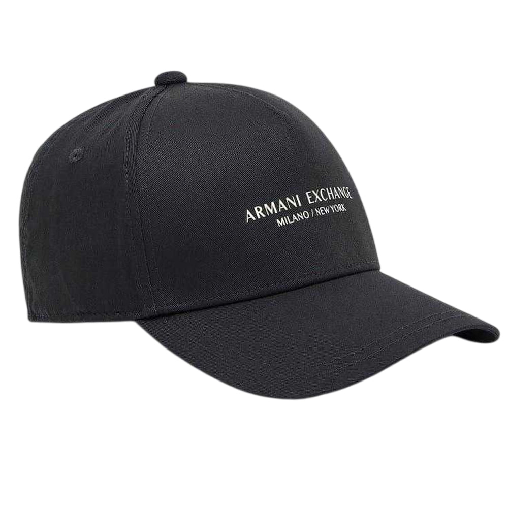 Black - Front - Armani Exchange Mens Logo Snapback Cap