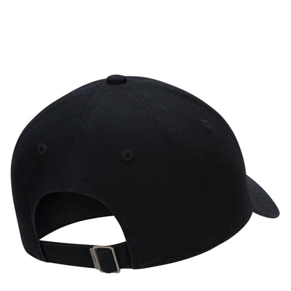 Black-White - Back - Nike Club Wordmark Embroidered Logo Dad Hat