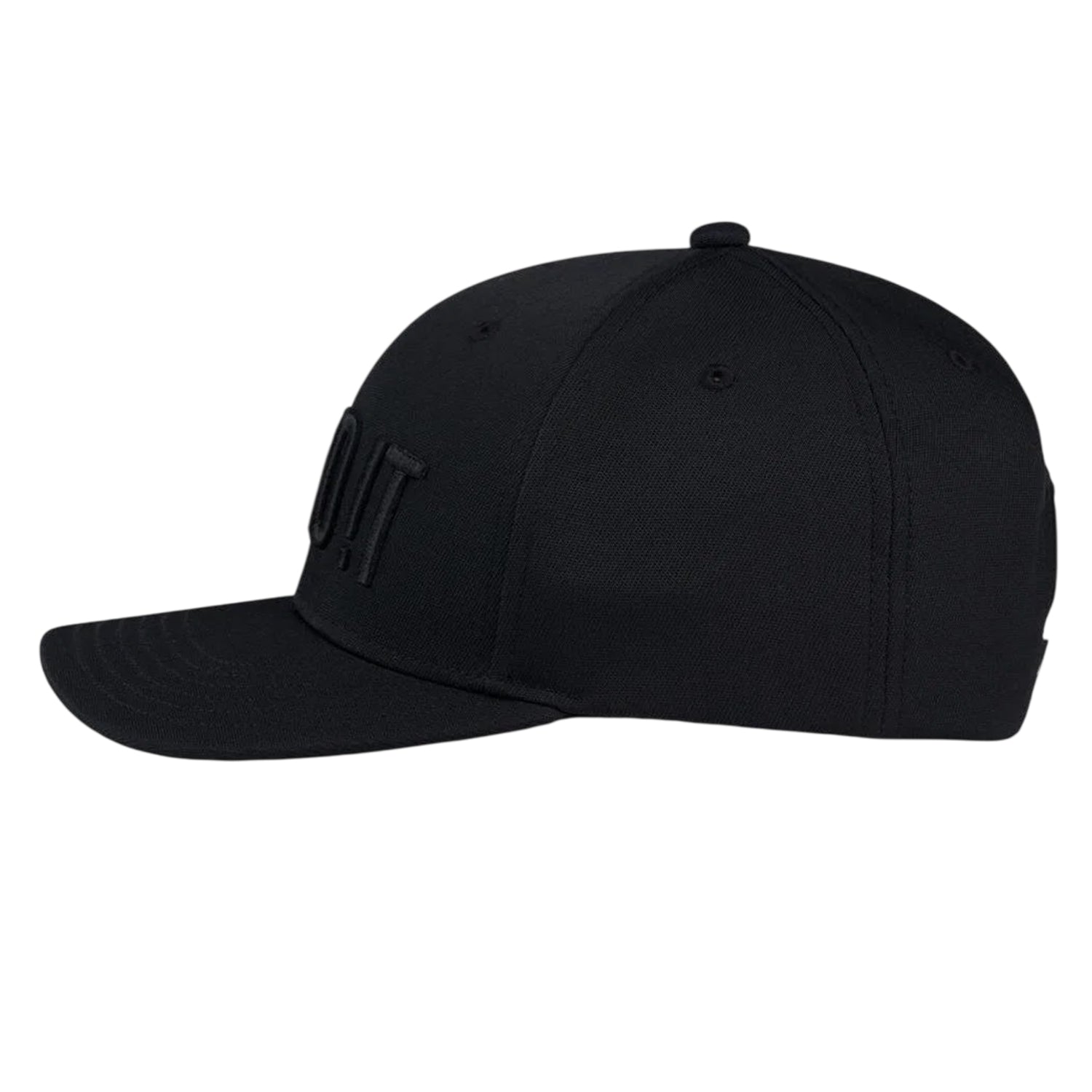 Black - Side - Callaway Mens Sendit Raised Lettering Sport Baseball Cap