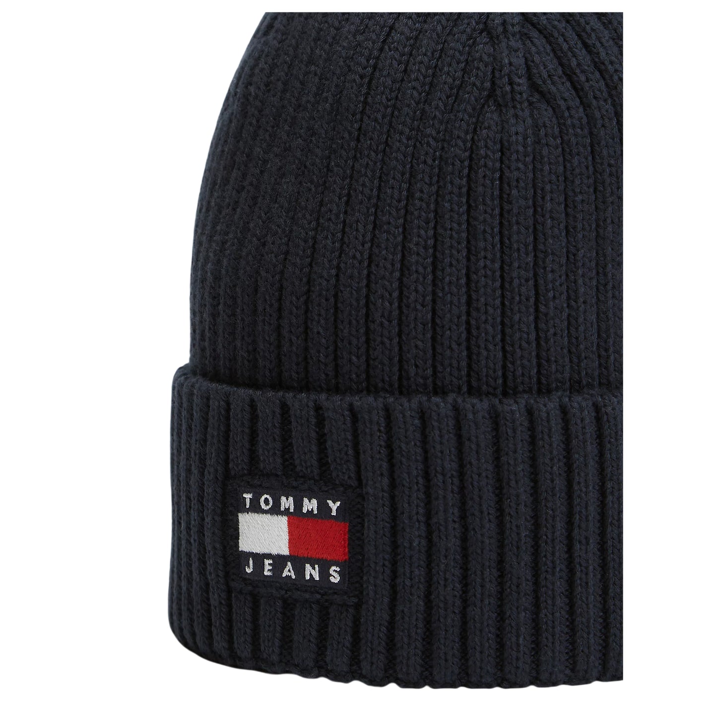 Dark Navy - Side - Tommy Jeans Unisex Adult Core Logo Knitted Beanie