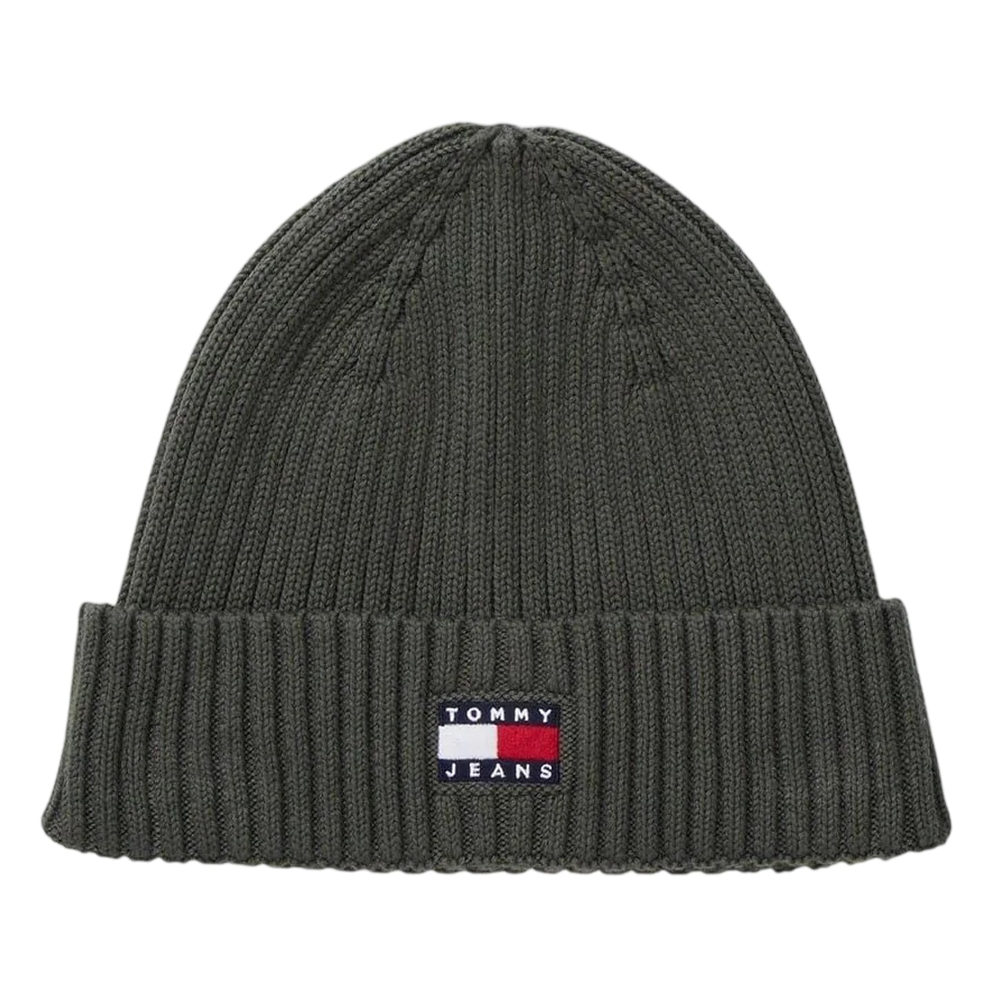 Pewter - Front - Tommy Jeans Unisex Adult Core Logo Knitted Beanie