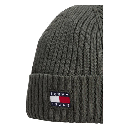 Pewter - Side - Tommy Jeans Unisex Adult Core Logo Knitted Beanie