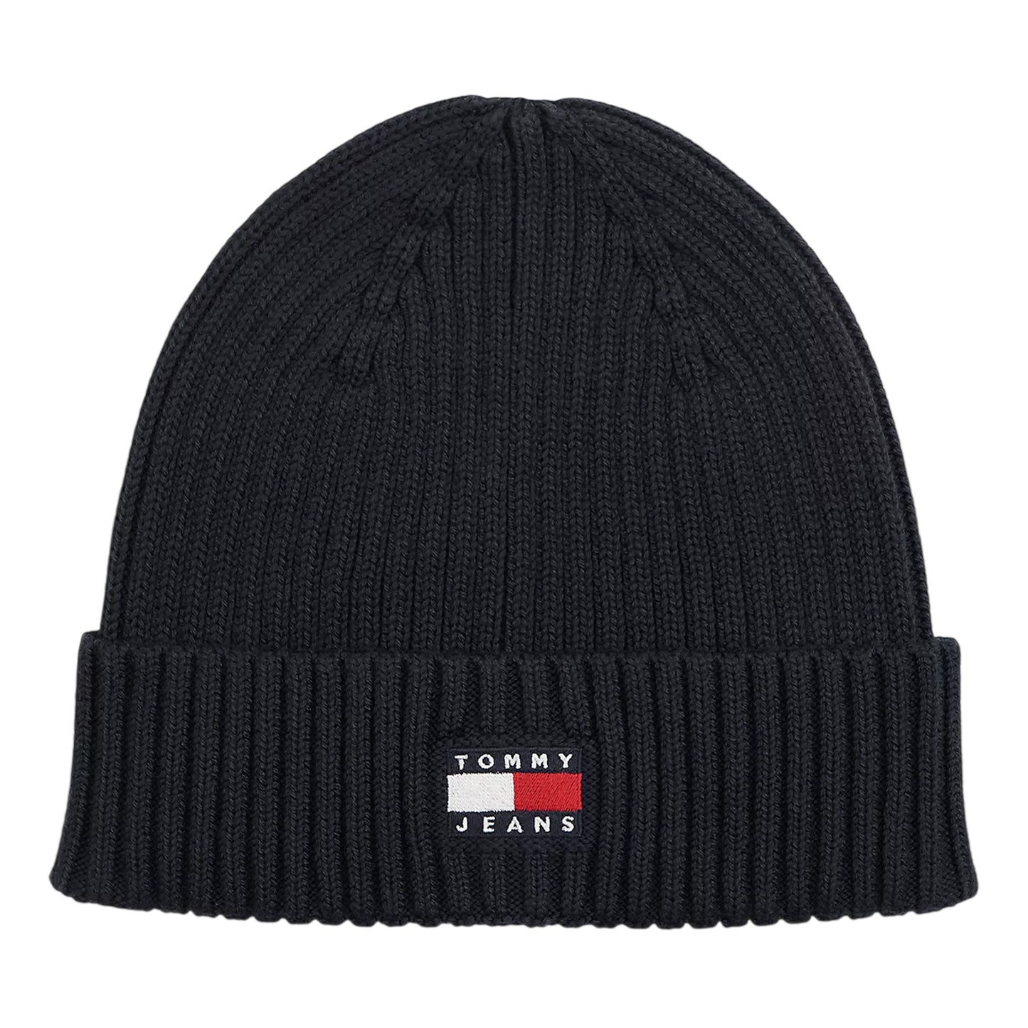 Dark Navy - Front - Tommy Jeans Unisex Adult Core Logo Knitted Beanie