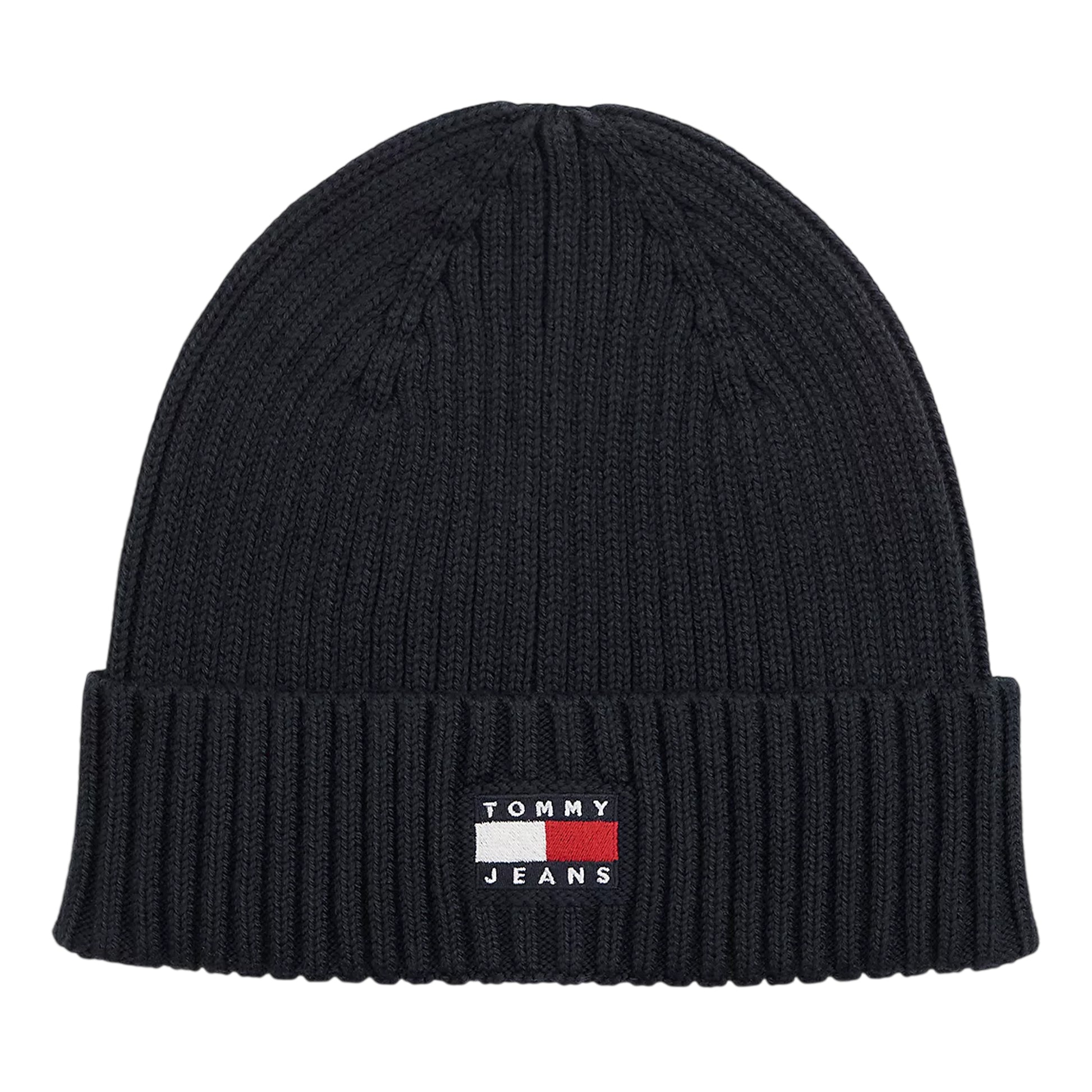 Dark Navy - Front - Tommy Jeans Unisex Adult Core Logo Knitted Beanie