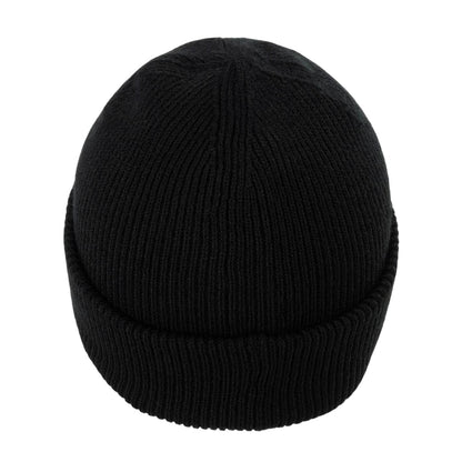 Black - Back - Nevica Mens Meribel Logo Ribbed Beanie