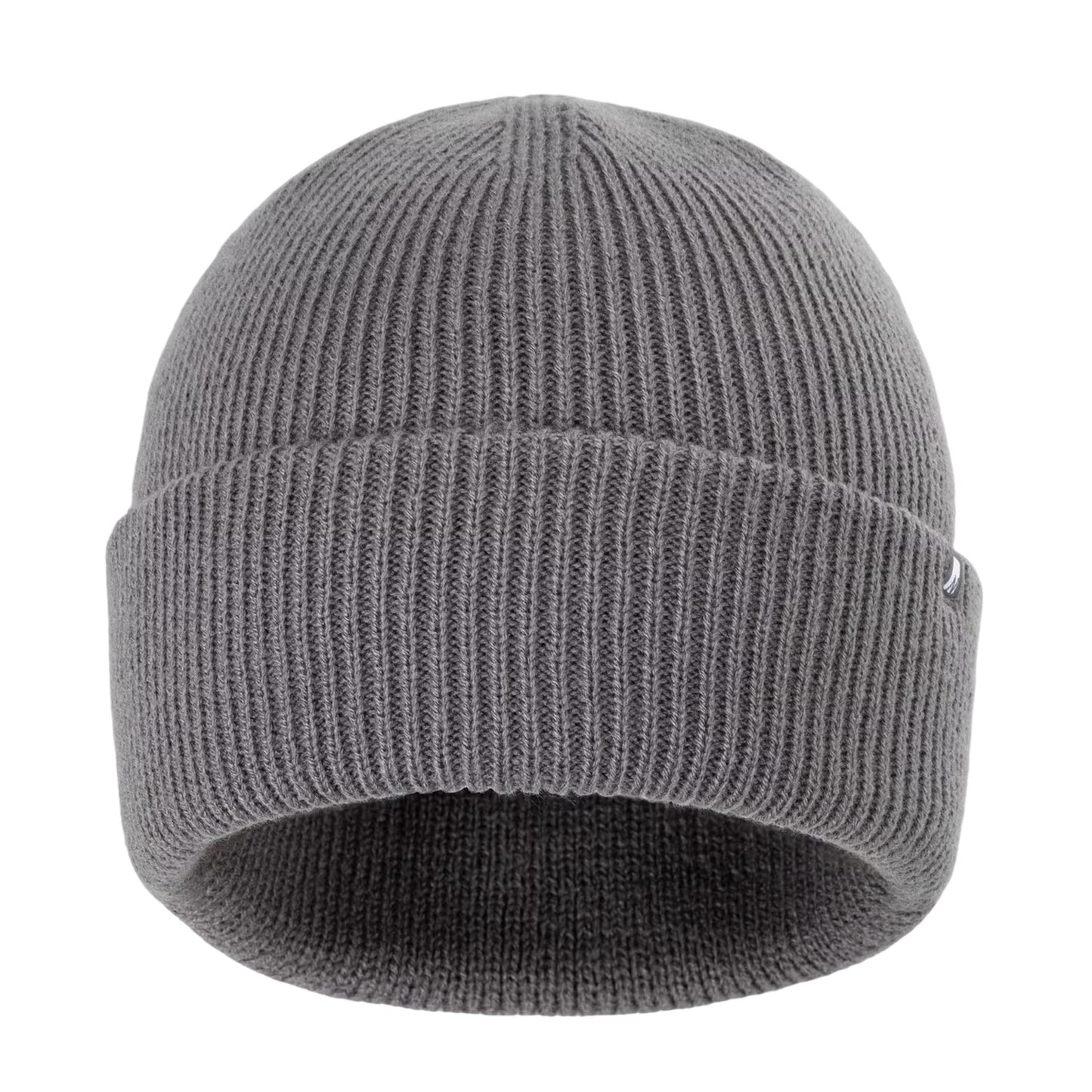Grey - Front - Nevica Mens Meribel Logo Ribbed Beanie