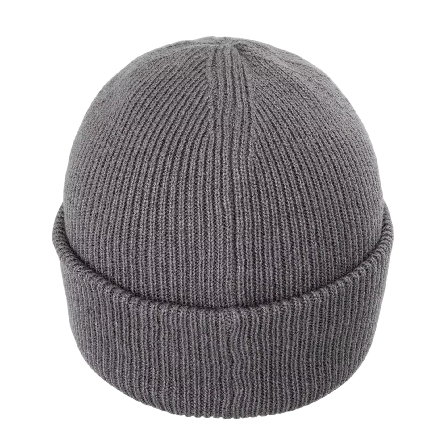 Grey - Back - Nevica Mens Meribel Logo Ribbed Beanie
