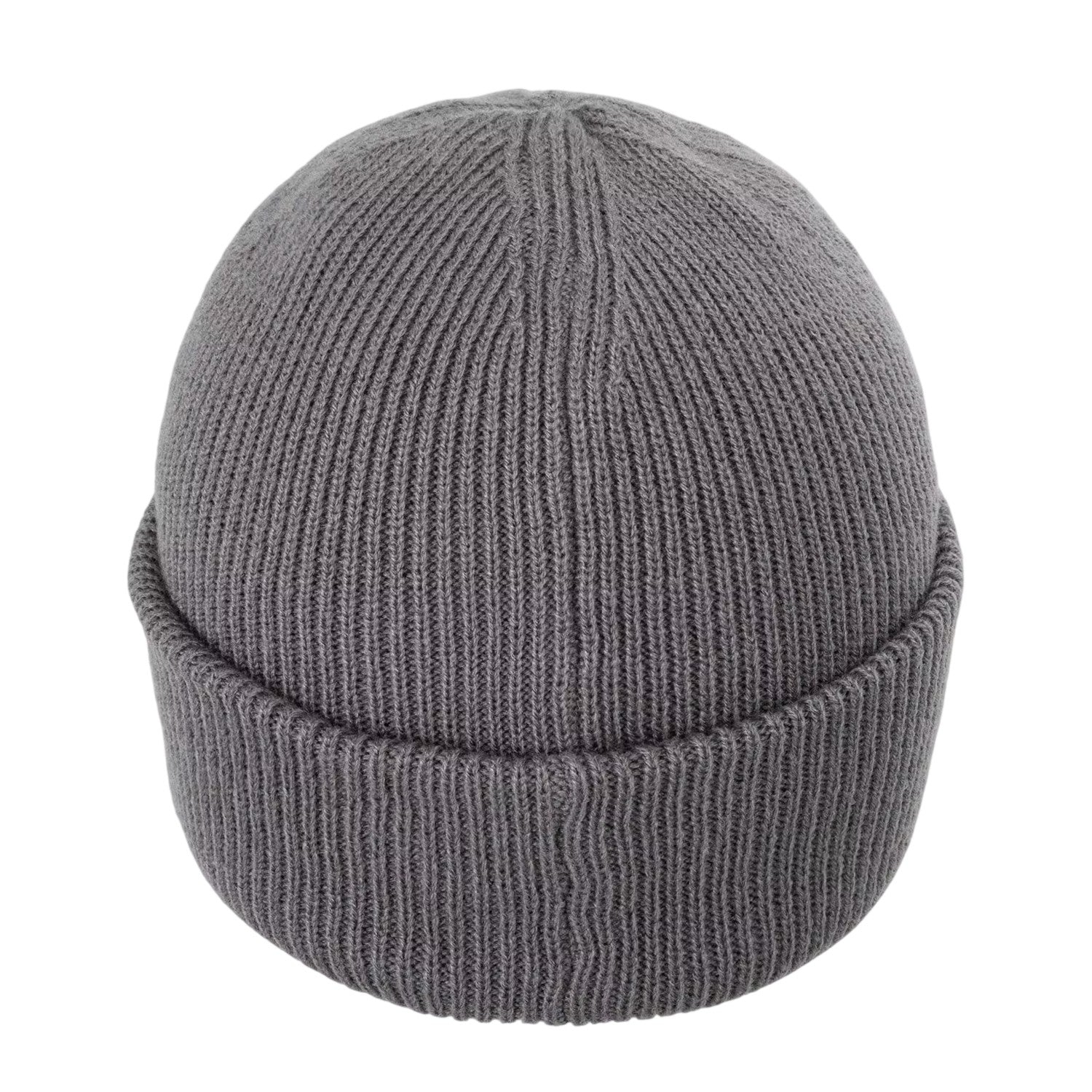 Grey - Back - Nevica Mens Meribel Logo Ribbed Beanie