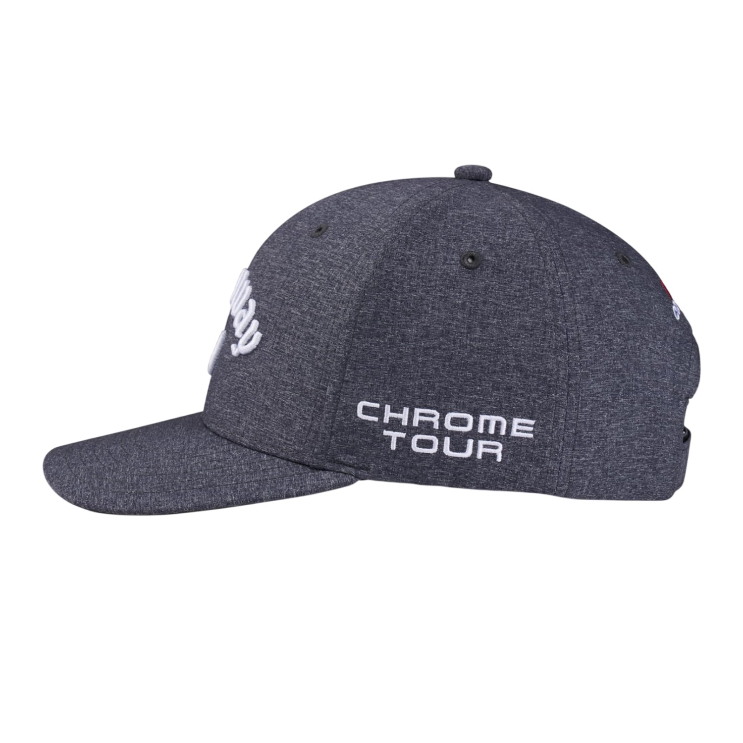 Grey-White - Side - Callaway Mens Wordmark Curved Peak Cap