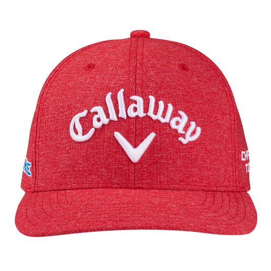 Red Heather - Front - Callaway Mens Wordmark Curved Peak Cap