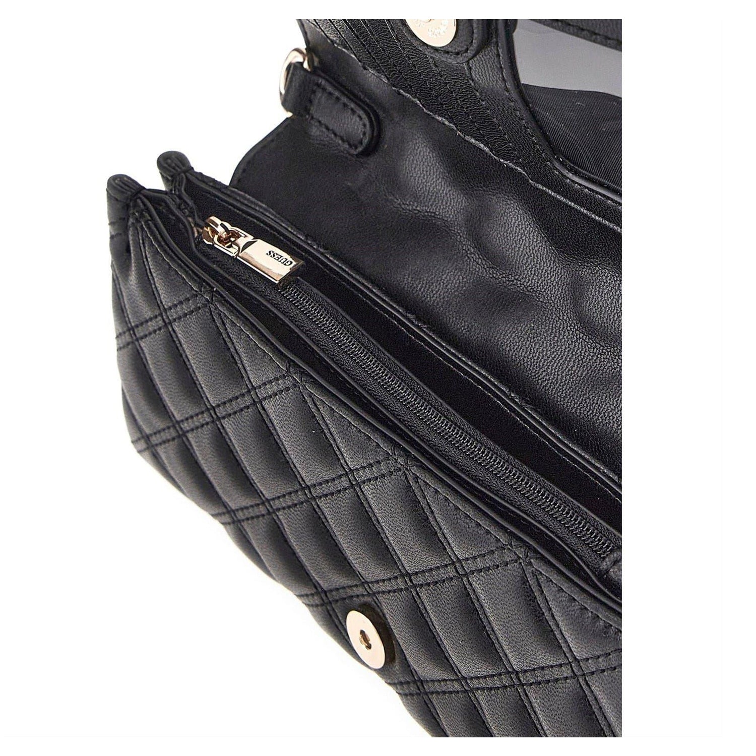 Black - Lifestyle - Guess Giully Quilted Clutch Bag