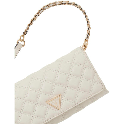 Bone - Side - Guess Giully Quilted Clutch Bag