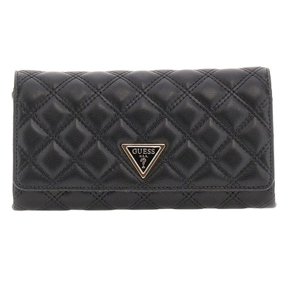 Black - Front - Guess Giully Quilted Clutch Bag