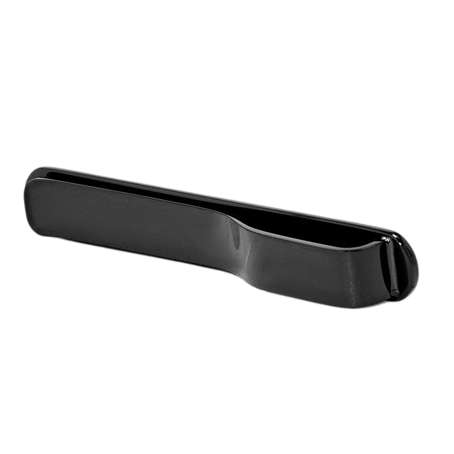 Black - Back - Hugo Mens Engraved Logo Formal Tie Clip